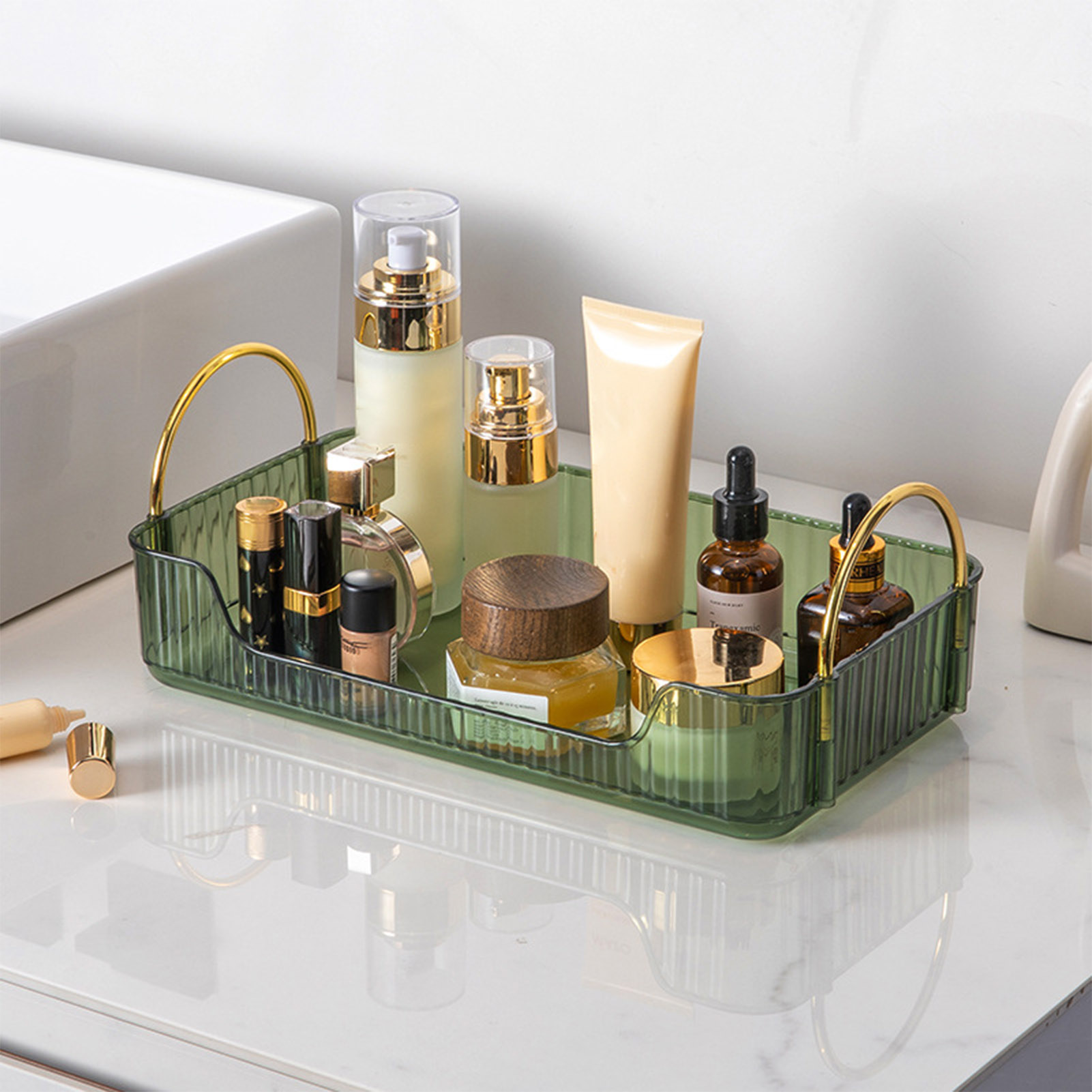 Beauty Makeup Vanity - Organizador de banheiro de luxo leve