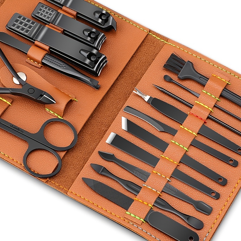 Beauty Makeup Tools Set - Conjunto de cortador de unhas marrom,