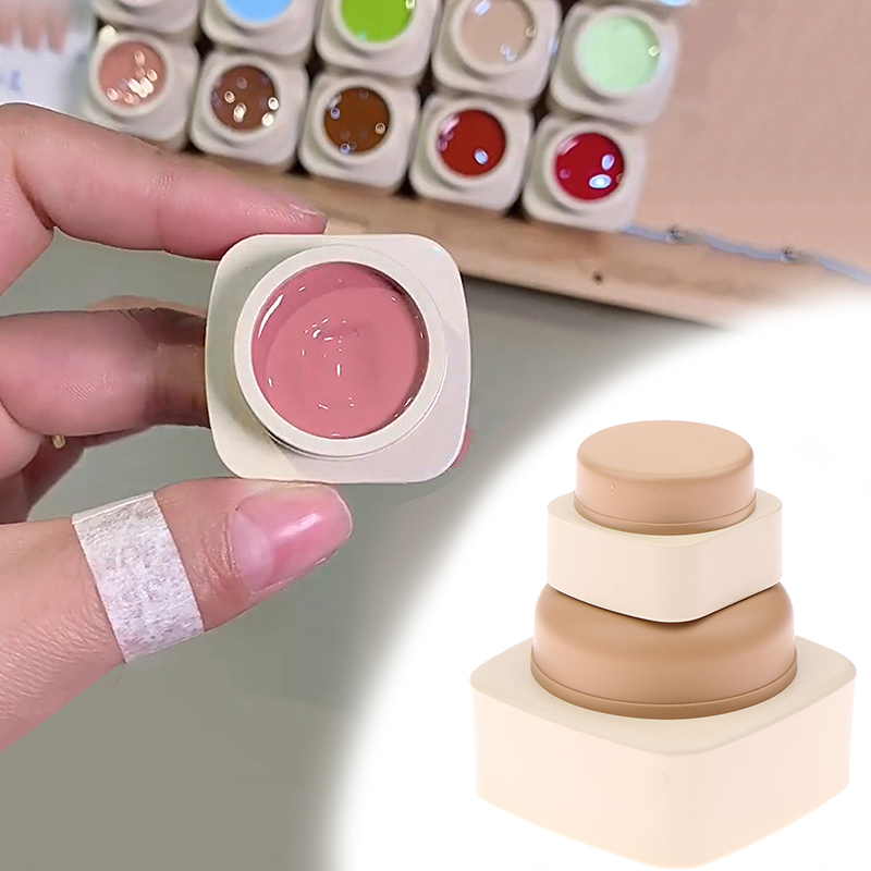 Beauty Makeup Vanity - Potes Quadrados de Plástico Vazios de