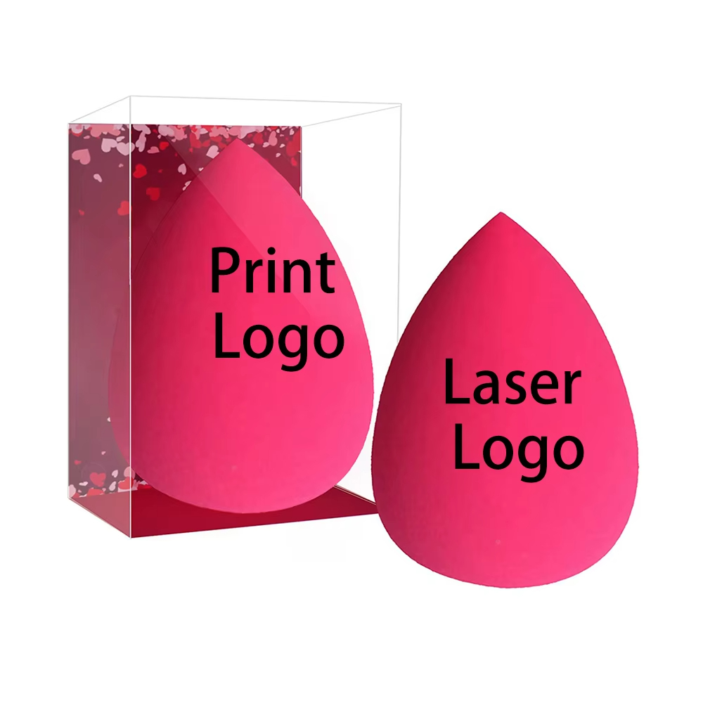Beauty Makeup Blender - 50 pçs logotipo personalizado beleza rosa