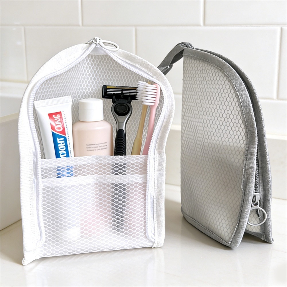 Beauty Makeup Vanity - Bolsa de higiene pessoal em malha