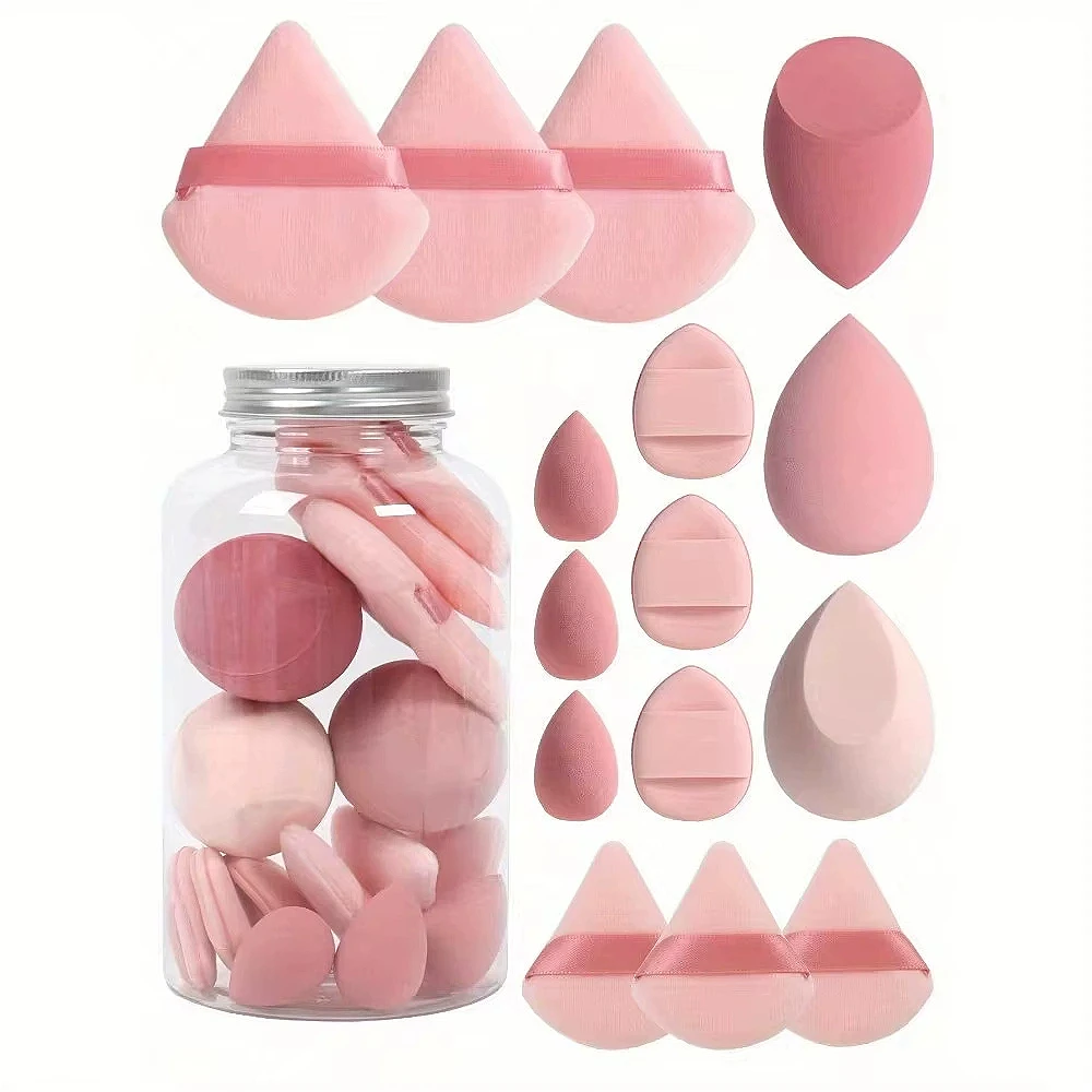 Beauty Makeup Blender - 12/15 Peças Esponjas de Maquiagem, Puffs