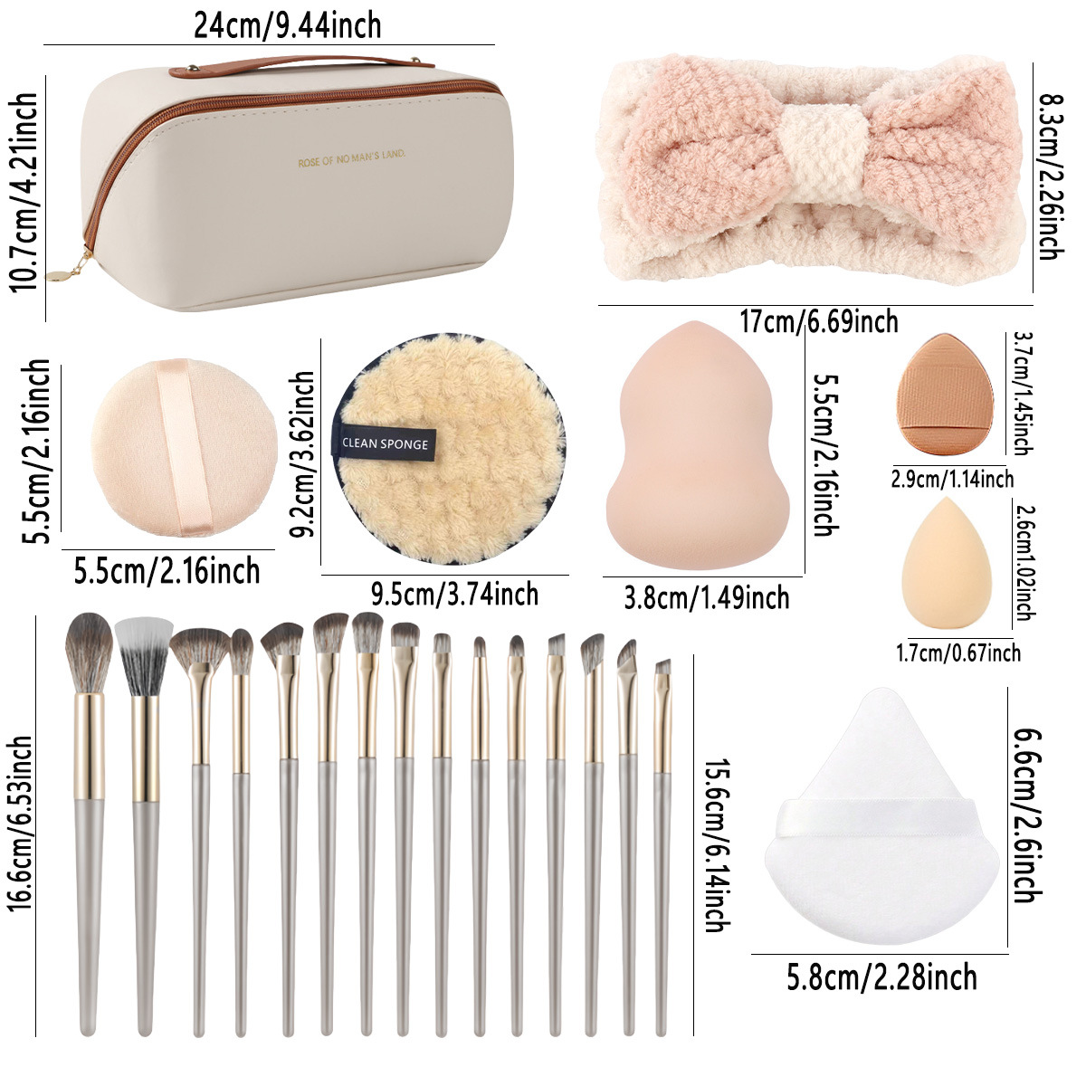 Bolsa de Couro com Conjunto de - Beauty Makeup Tools Set avaliação e preço